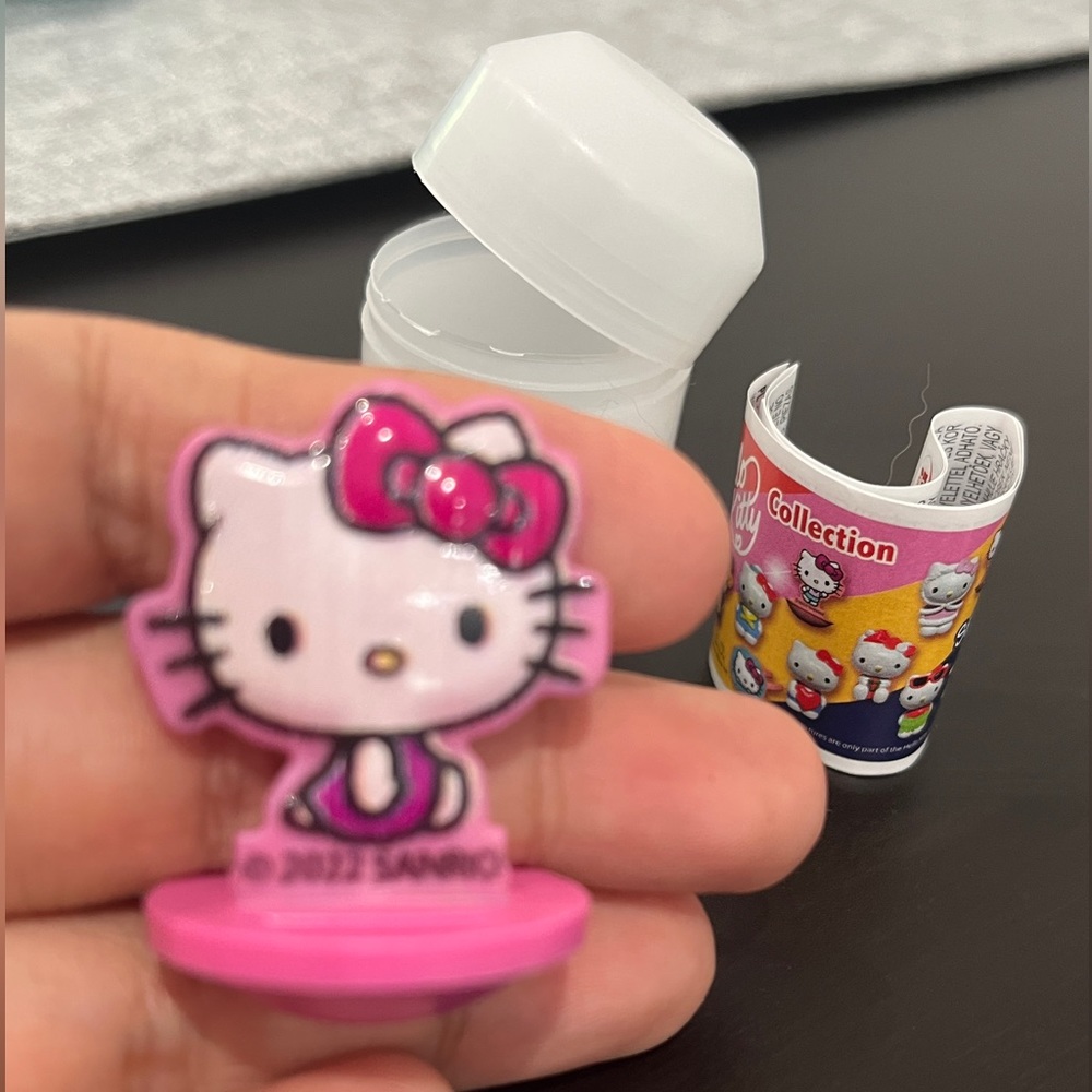 Hello Kitty Kinder Egg Surprise Puffy Sticker Plastic Mystery Figure Sanrio Toy
